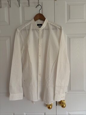 Boss White Band Collar Slim Shirt